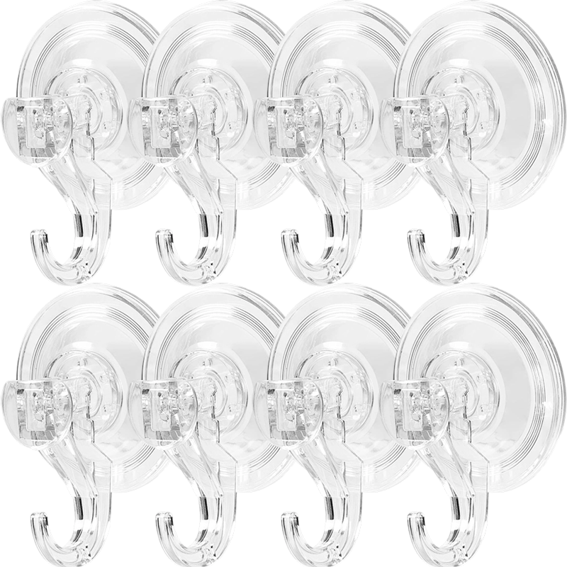 Heavy Equipment Glass - 1-10pcs Suction Cup Hook Transparent Reusable