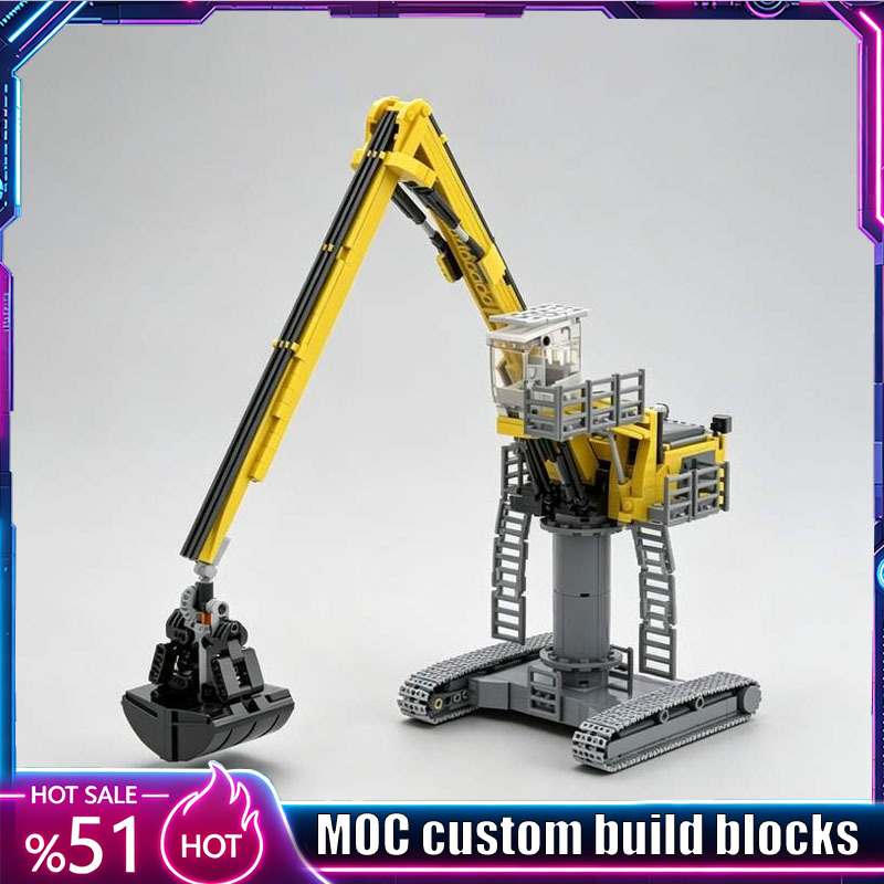 Heavy Equipment Certification - 870PCS Heavy Equipment Excavator MOC Construction