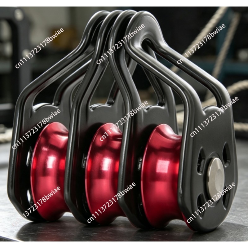 Heavy Equipment Transport - three-pulley hoisting hook pulley group labor-saving