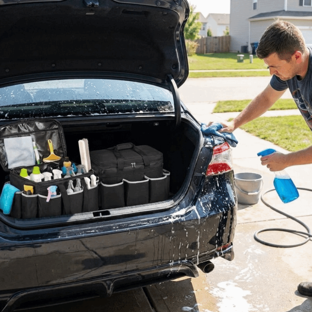 Heavy Equipment Washing - Waterproof Car Wash Tool Bag Adjustable