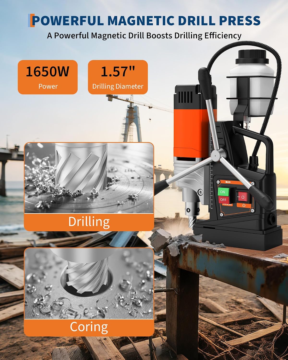 1650W Magnetic Drill Press – 1 - огляд і ціна Magnetic Drill Press
