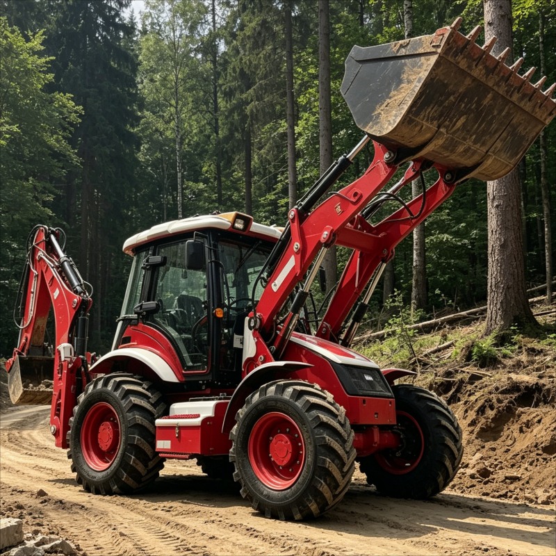 Loader Backhoe Industrial Grad - огляд і ціна Heavy Equipment Working