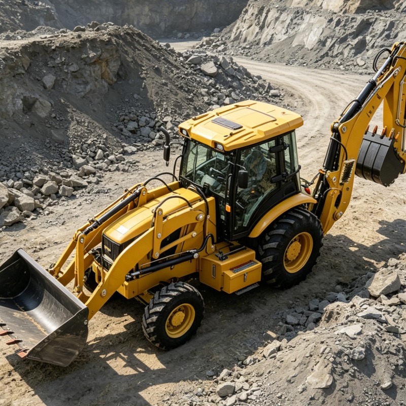 Loader Backhoe Industrial Grad - огляд і ціна Heavy Equipment Working