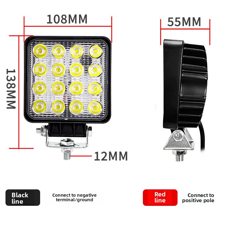 48W 16LED 4 Inch 12V 24V LED W - огляд і ціна Heavy Equipment Working
