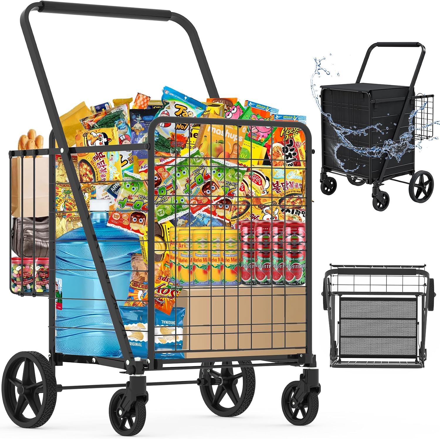 Heavy Duty Folding Shopping Ca - огляд і ціна Heavy Equipment Washing