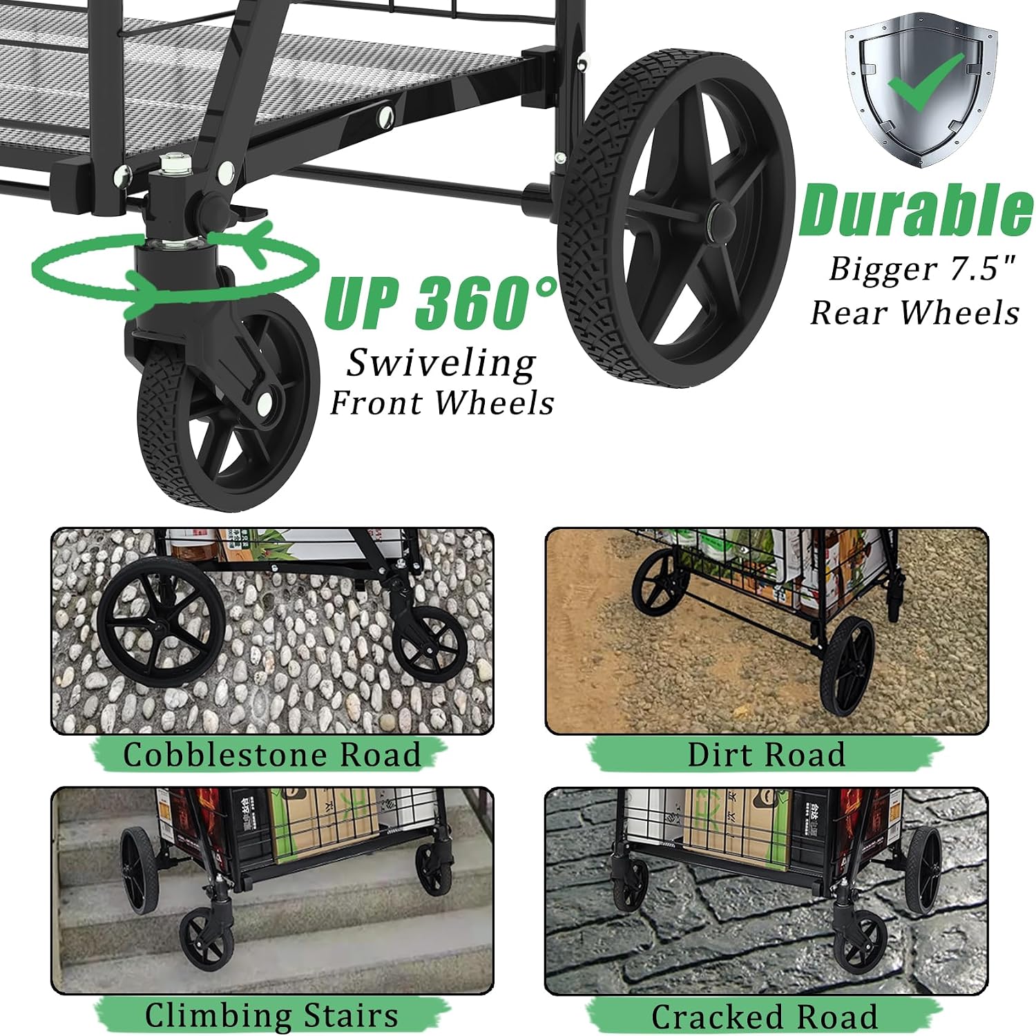 Heavy Duty Folding Shopping Ca - огляд і ціна Heavy Equipment Washing