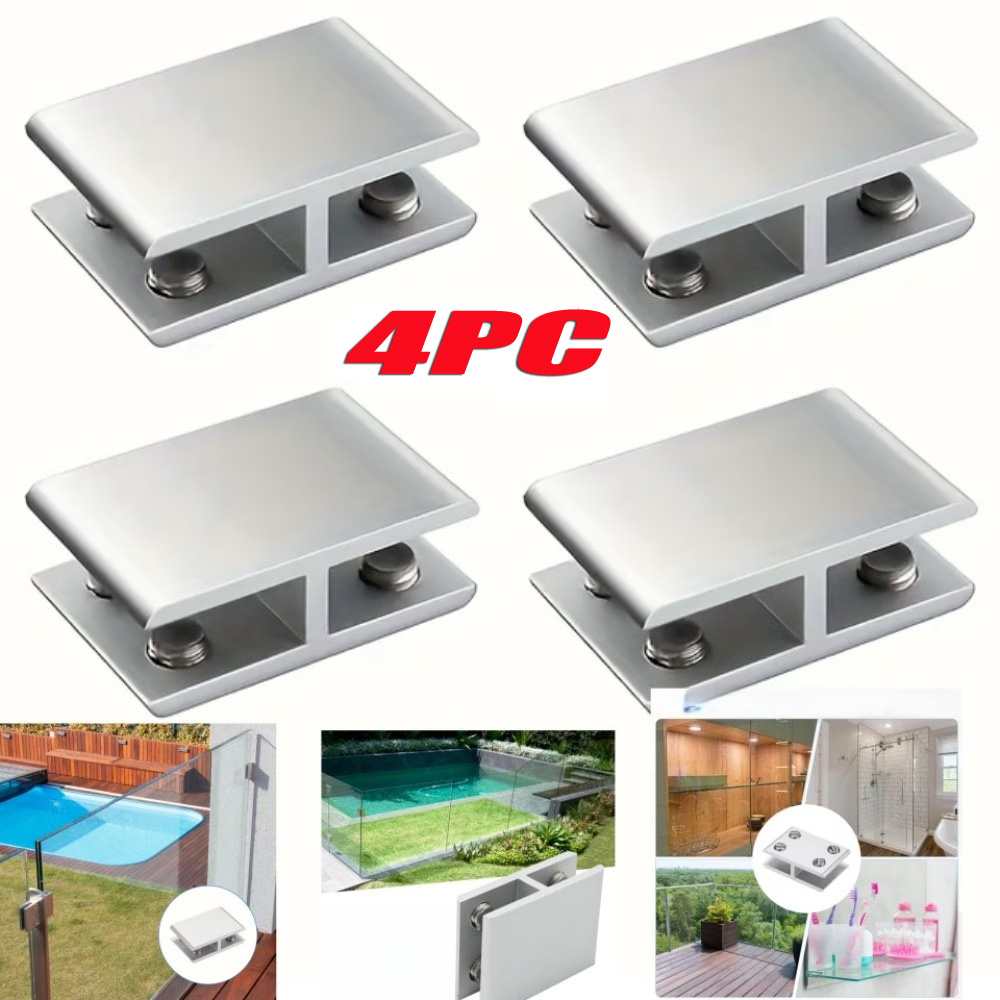 4Pcs Glass Clamps, Double Side - огляд і ціна Heavy Equipment Glass
