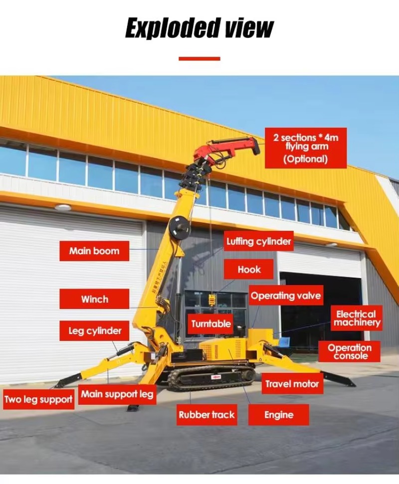 8T Hydraulic Spider Crane Heav - огляд і ціна Heavy Equipment Lifting
